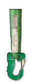 Green Alloy Sling Hooks for Towing with heavy-duty hook and green strap by AMH