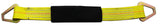 Wrecker Supply USA Axle Strap with Protective Sleeve in yellow for secure vehicle towing