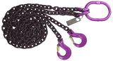 Wrecker Supply USA Recovery Chain Assemblies with purple hooks and chain slings for heavy lifting