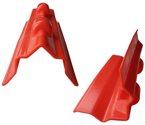 Kinedyne heavy duty load edge protectors in bright red plastic for securing cargo edges