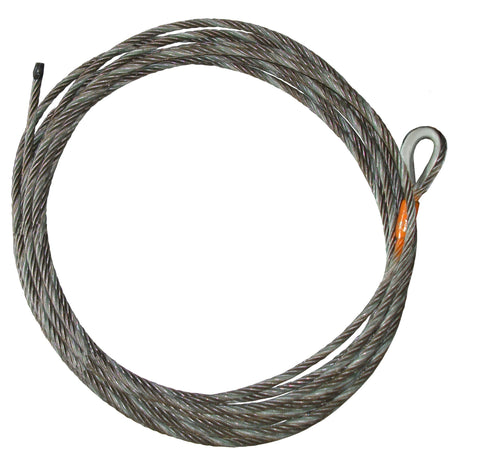 Heavy duty winch cable for towing with looped steel cable from Wrecker Supply USA