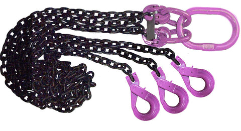 Wrecker Supply USA Industrial Chain Sling with Hooks recovery chain assembly with hooks and GRADE 100 heavy-duty chains