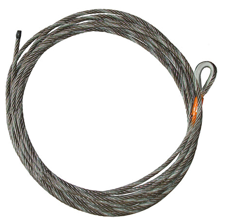 Wrecker Supply USA replacement winch cable no hook coiled steel cable for towing and recovery