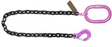 Wrecker Supply USA single leg lifting chain sling with black chain and hooks for heavy lifting