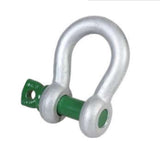 Van Beest Screw Pin Shackle with green screw pin and galvanized steel body for heavy-duty lifting